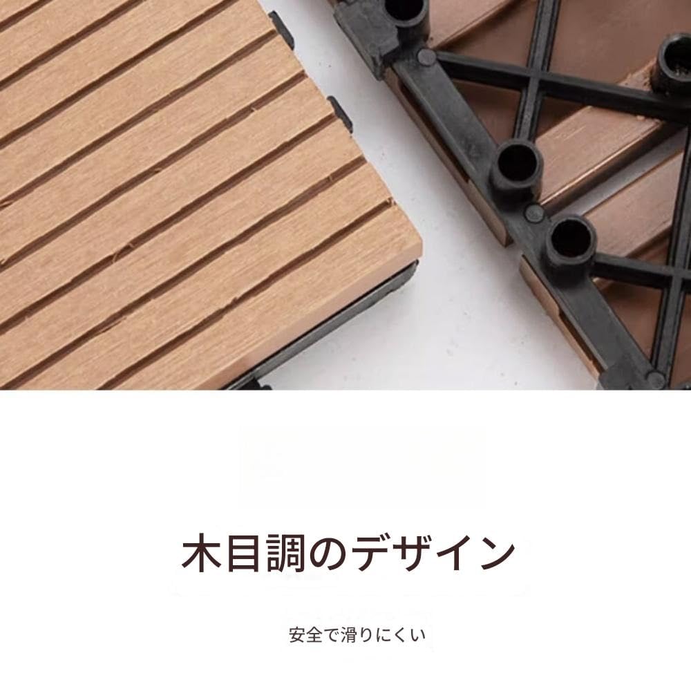 Amazon | プラスチック製インターロッキングデッキタイル、6枚パック